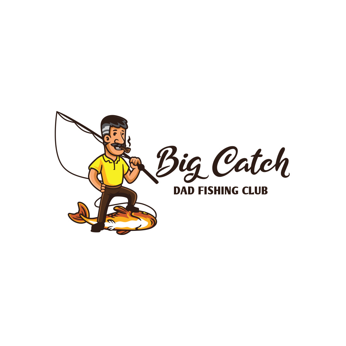 Dad Fishing Club Logo cover image.