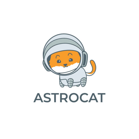 Astro Cat Character Logo Design cover image.