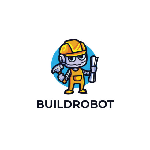Builder Robot Character Mascot Logo Design cover image.