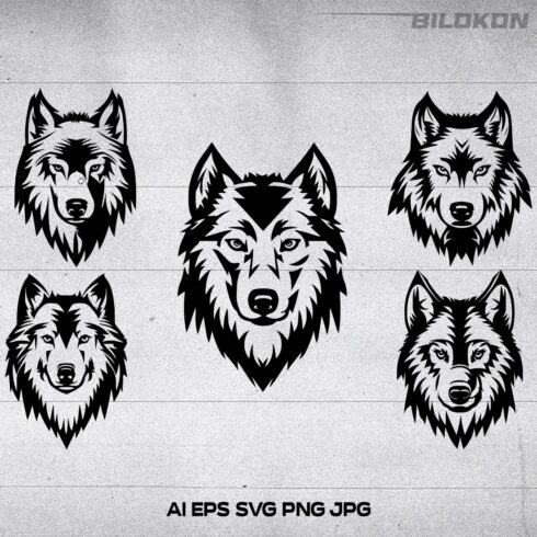 Wolf Head logo, wolf head icon, SVG Vector Illustration cover image.