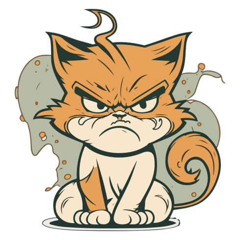 Fierce Feline Fury: Angry Cat Design cover image.