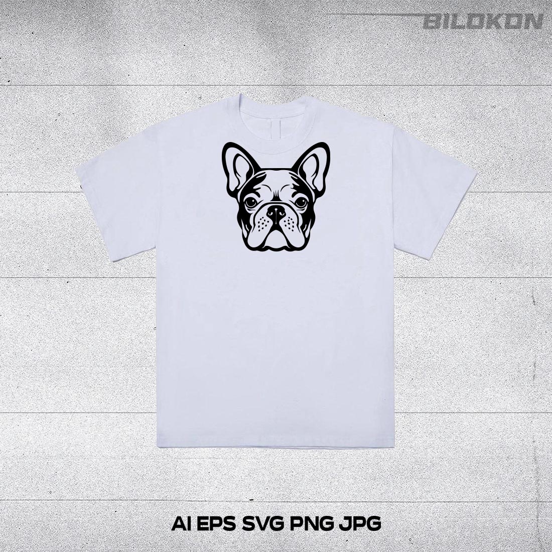 French bulldog face Vector illustration , SVG, Bundle preview image.