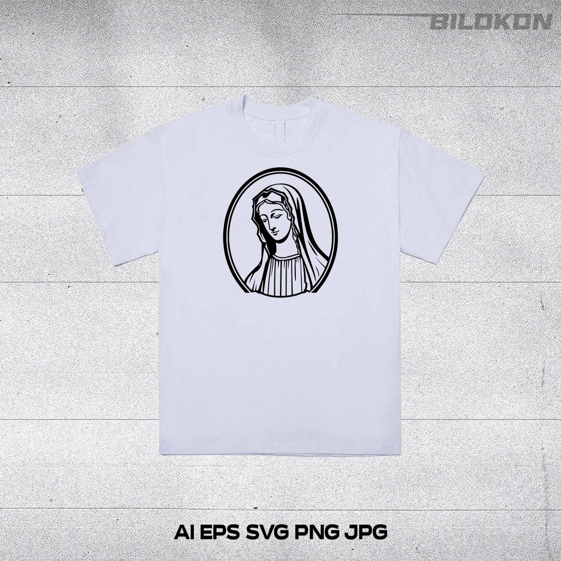 T - shirt with a drawing of a woman's face.