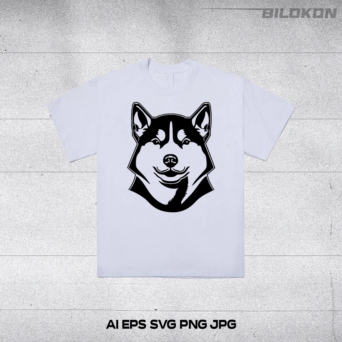 Shiba Inu dog face, SVG, Vector, Illustration preview image.