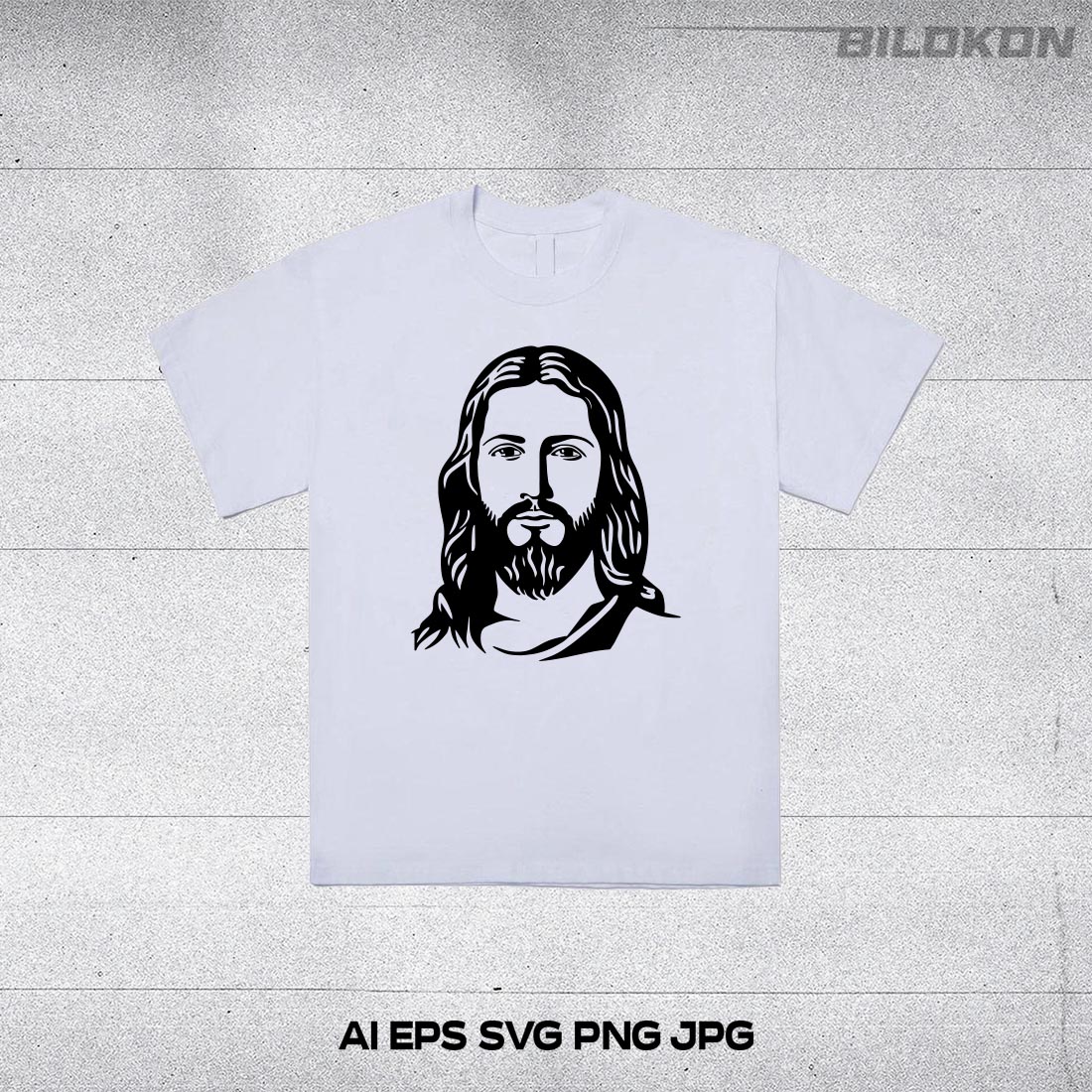 Jesus Vector, Jesus Face illustration , SVG Bundle preview image.