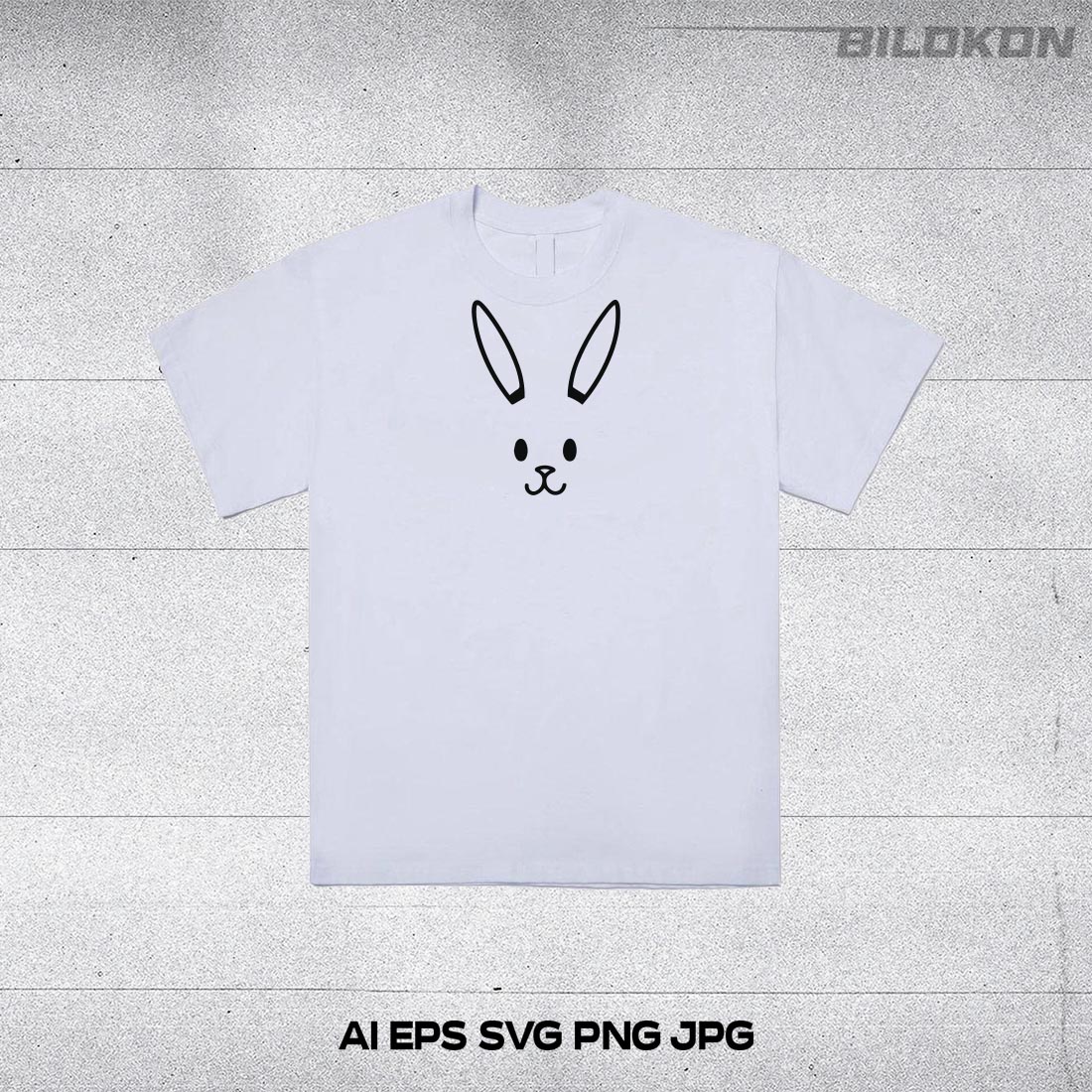 Cartoon Bunny head set icon, Vector illustration, SVG preview image.