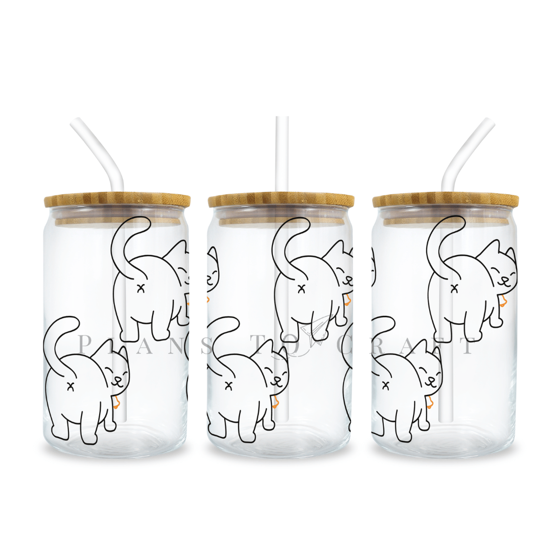 Layering Vinyl on a Libbey Glass Beer Can + Free Wrap Design 