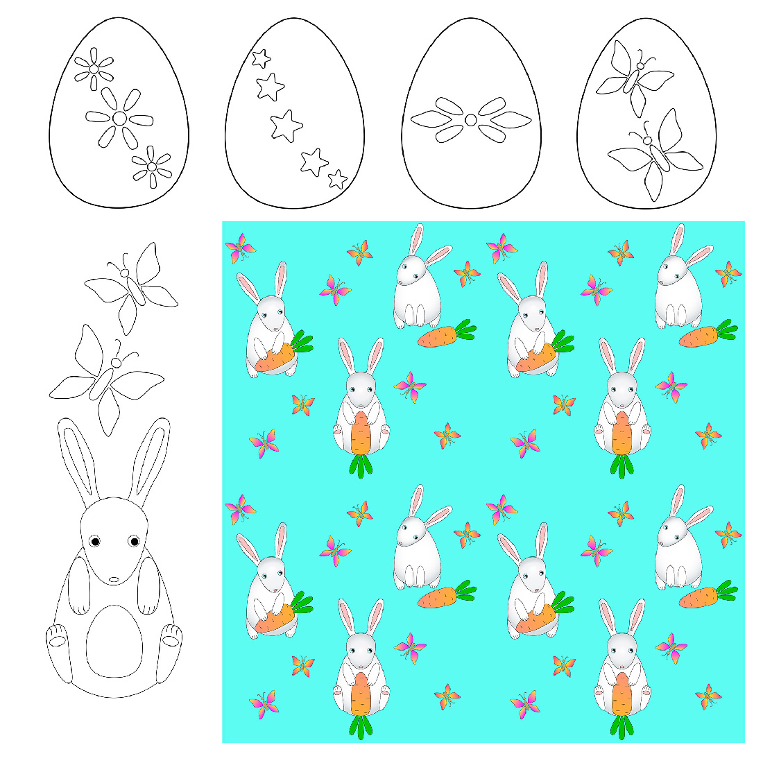 Easter Bunnies preview image.