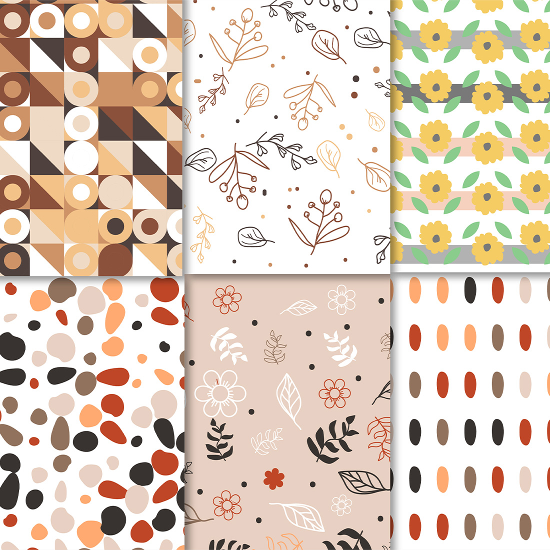 8 Different styles Abstract Pattern design preview image.