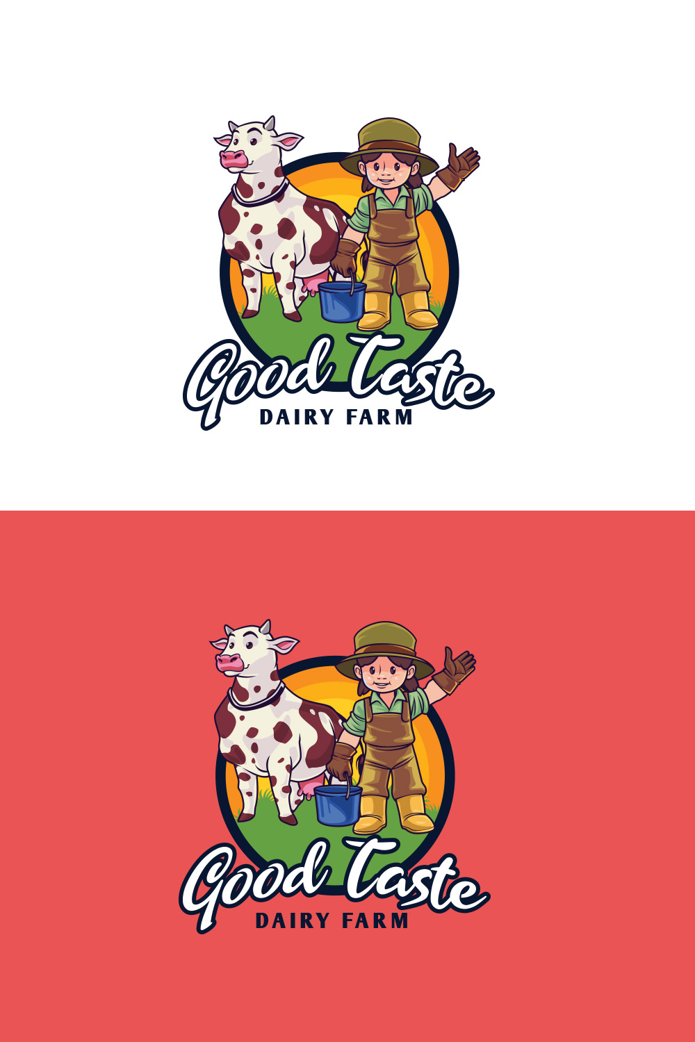 Dairy Farm Logo Design pinterest preview image.