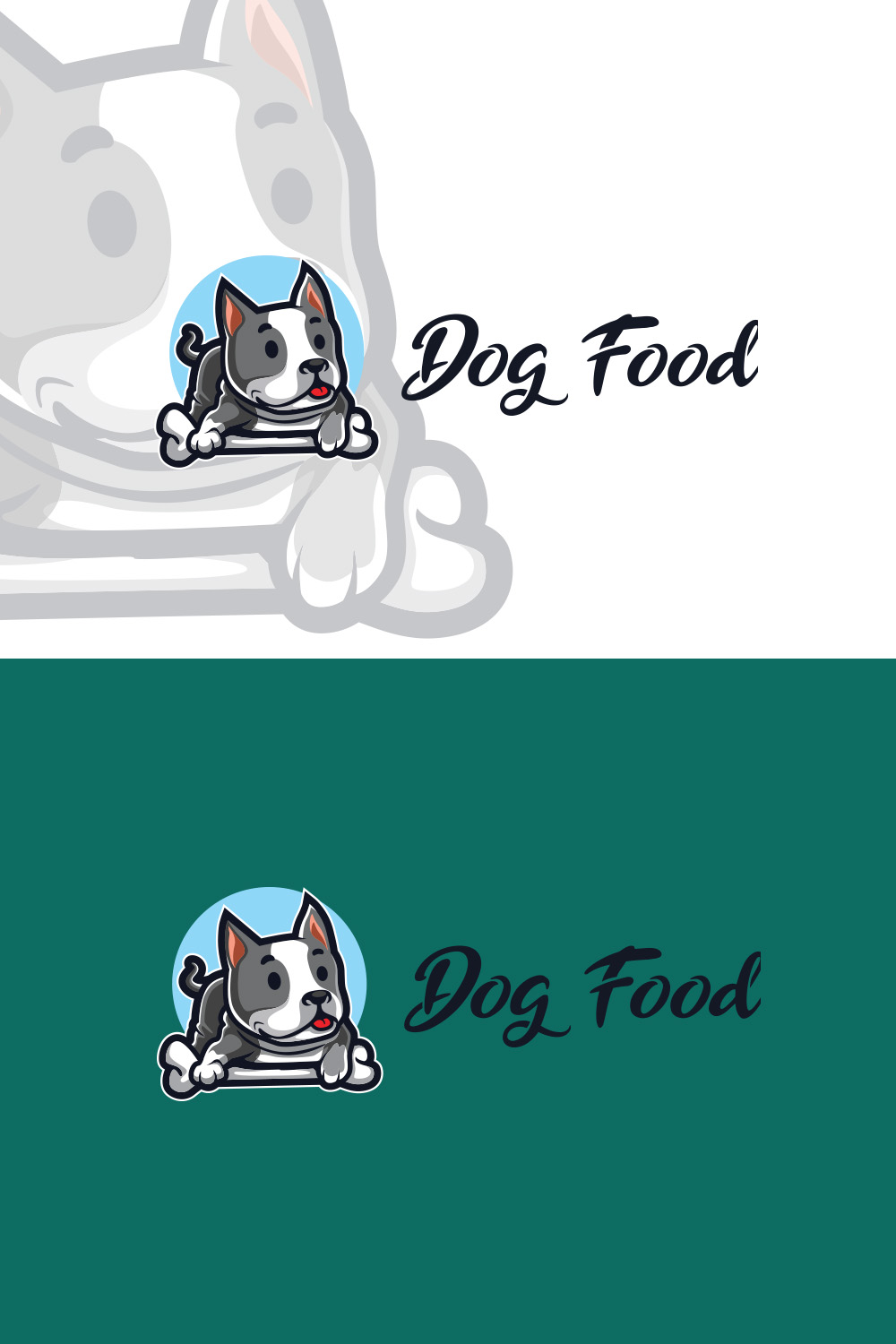 Dog Food - Cartoon Dog mascot logo pinterest preview image.