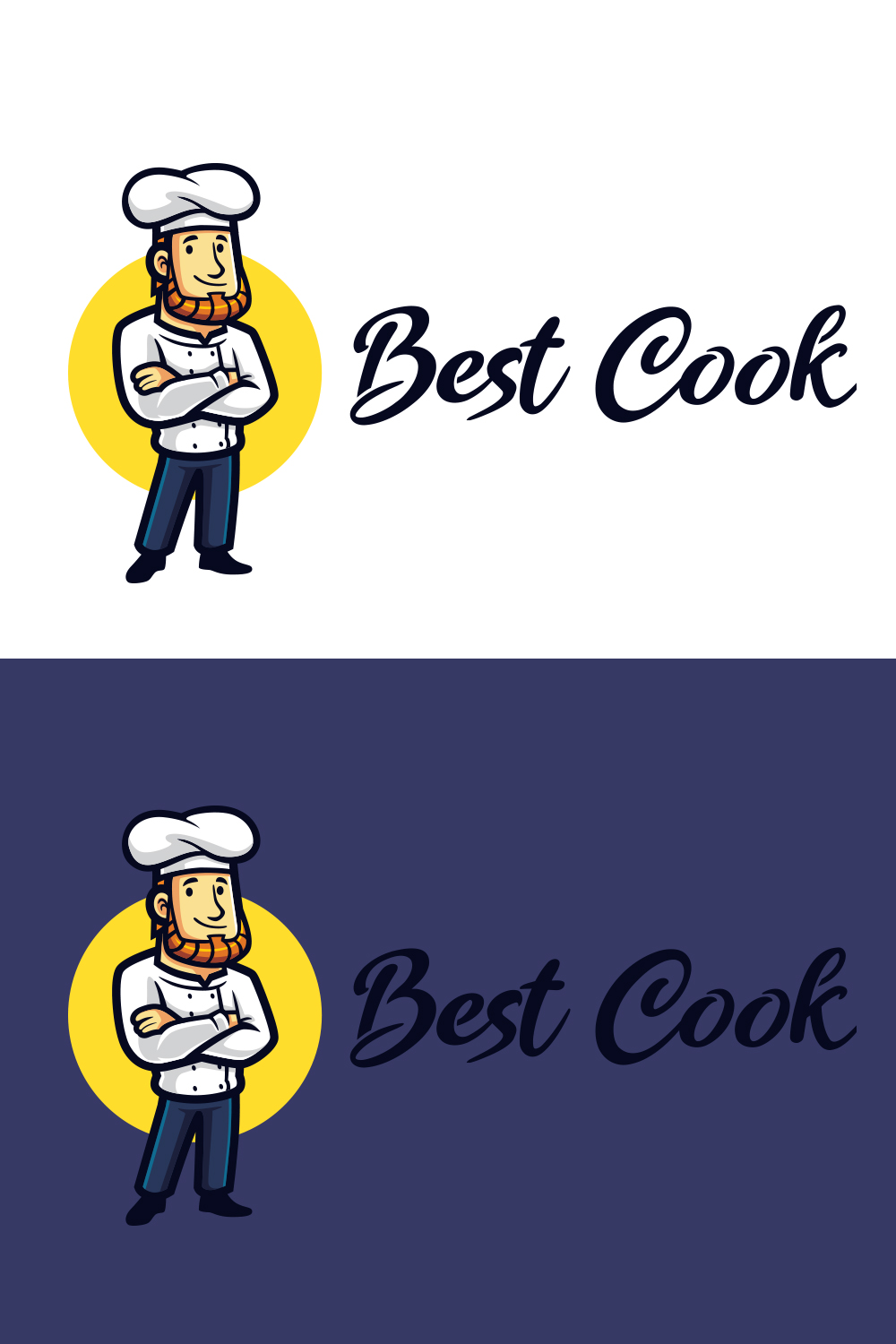 Best Chef Mascot Logo Design pinterest preview image.