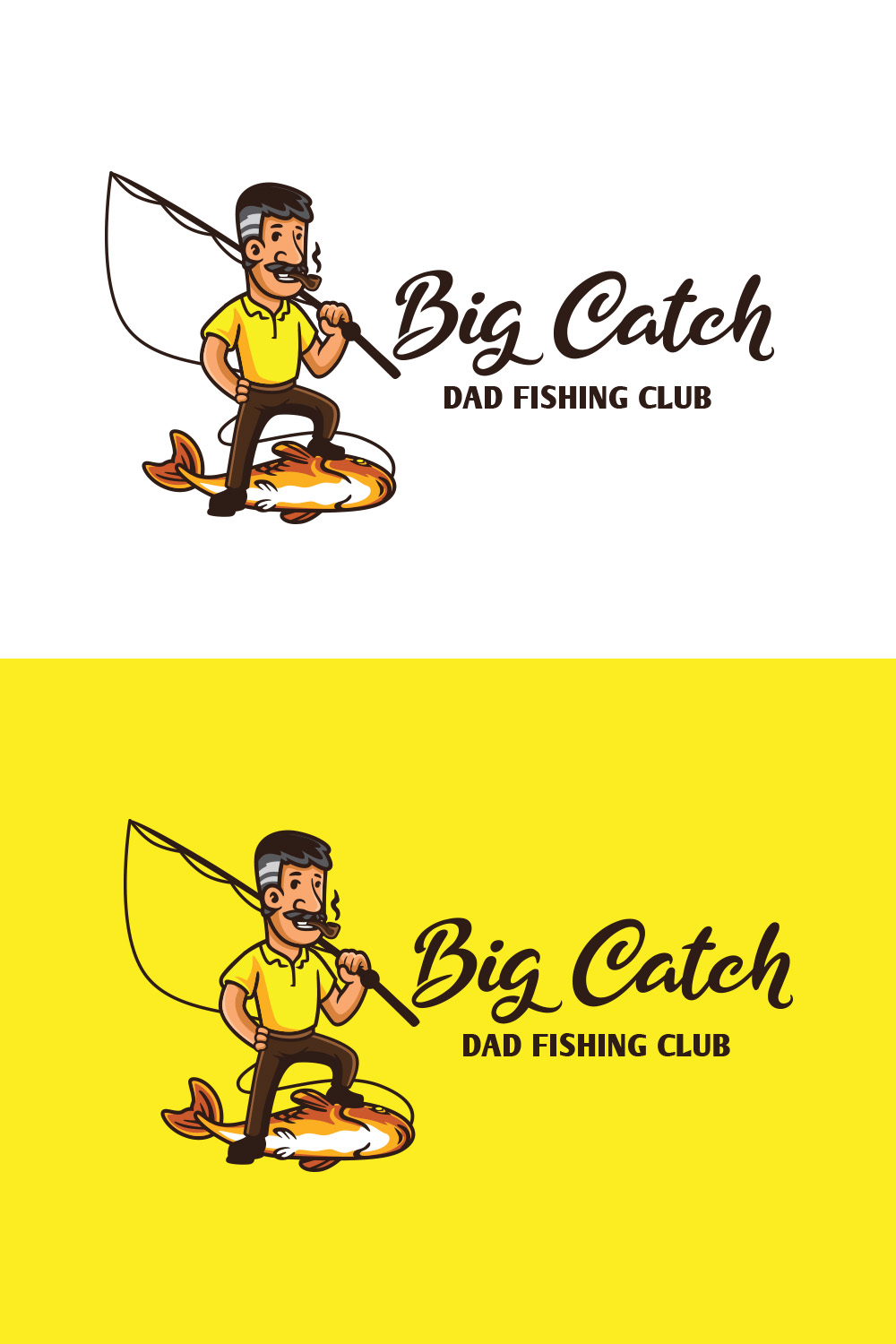Dad Fishing Club Logo pinterest preview image.