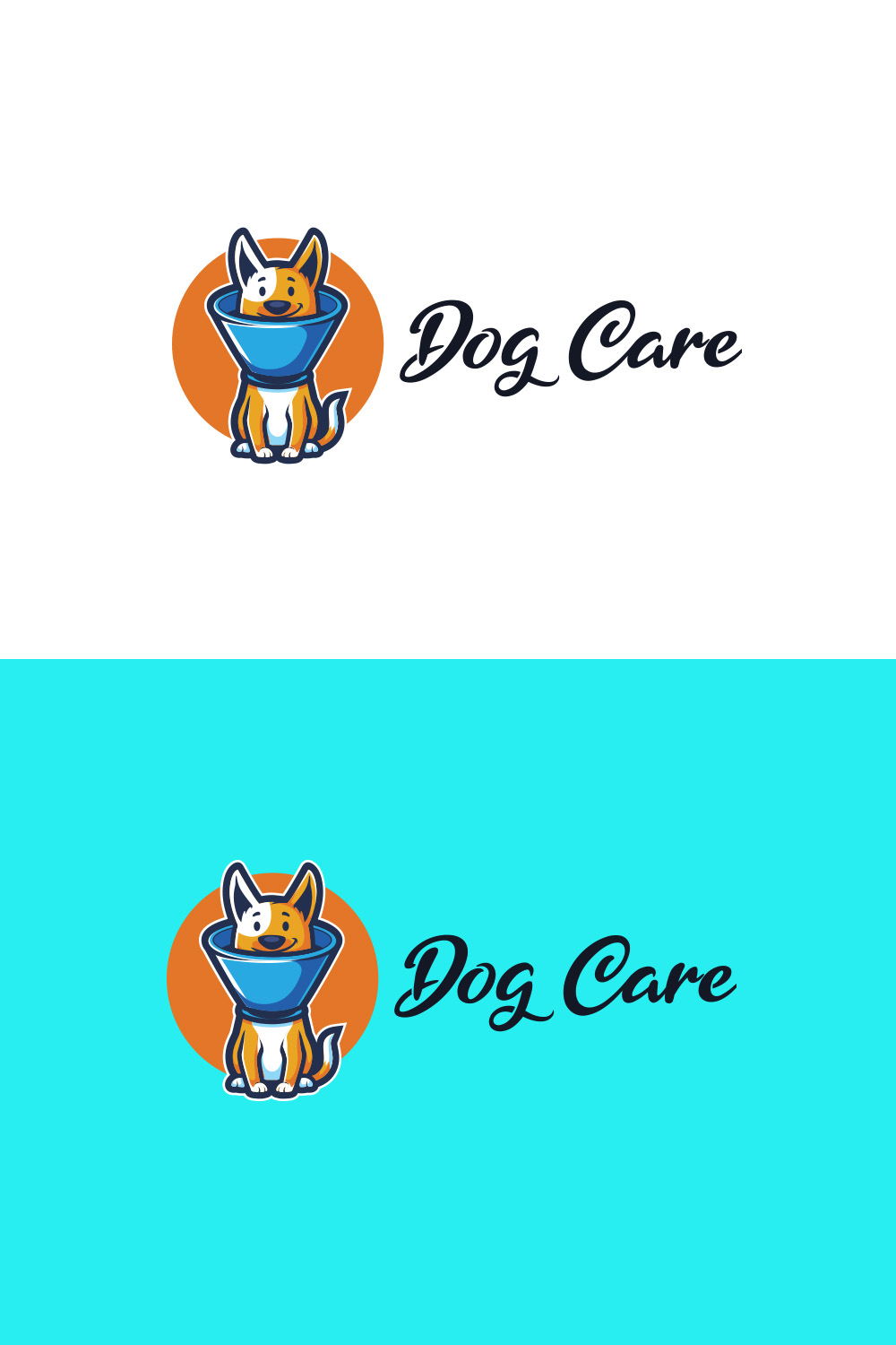 Dog Care Logo Design pinterest preview image.