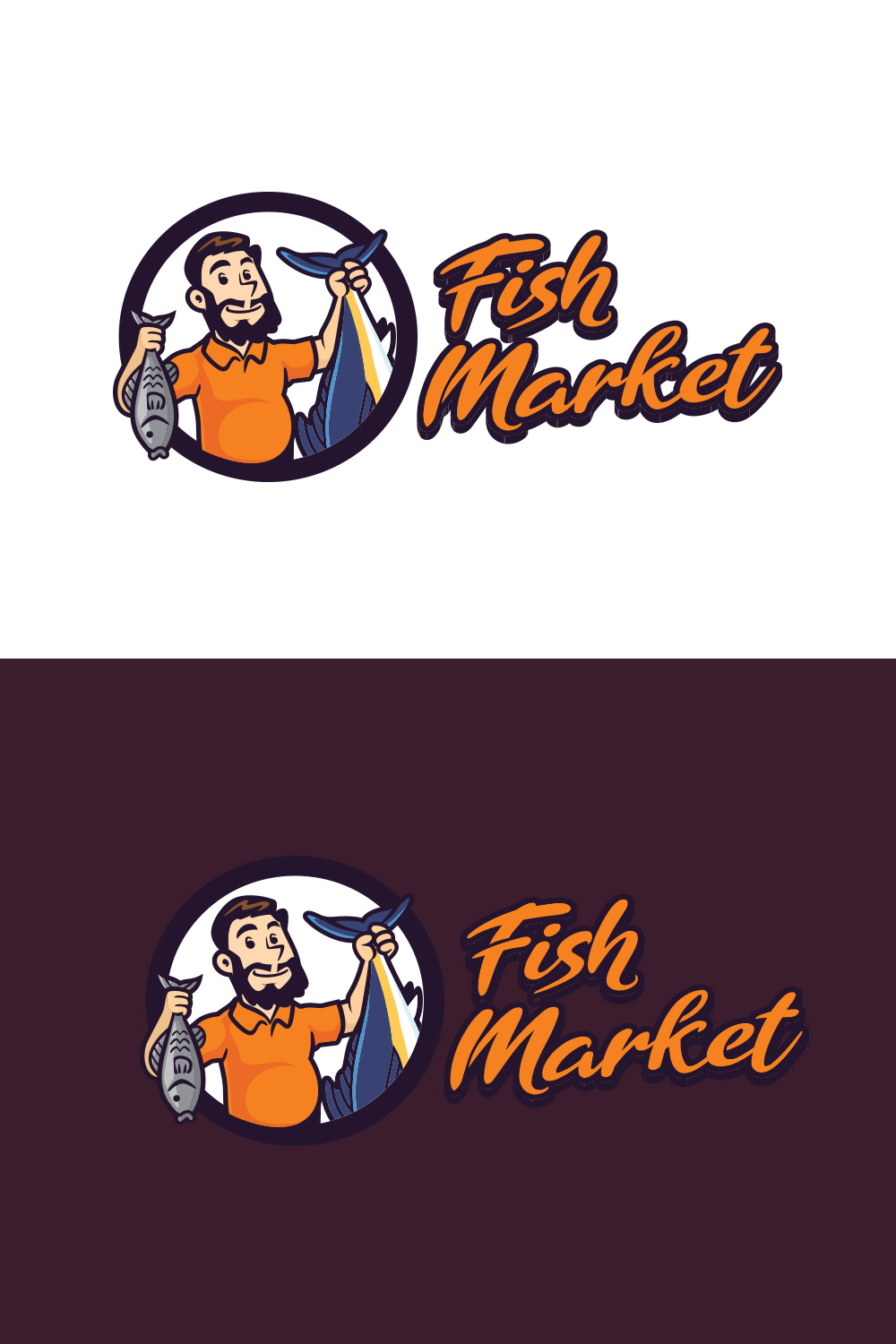 Fish Marcket Logo pinterest preview image.