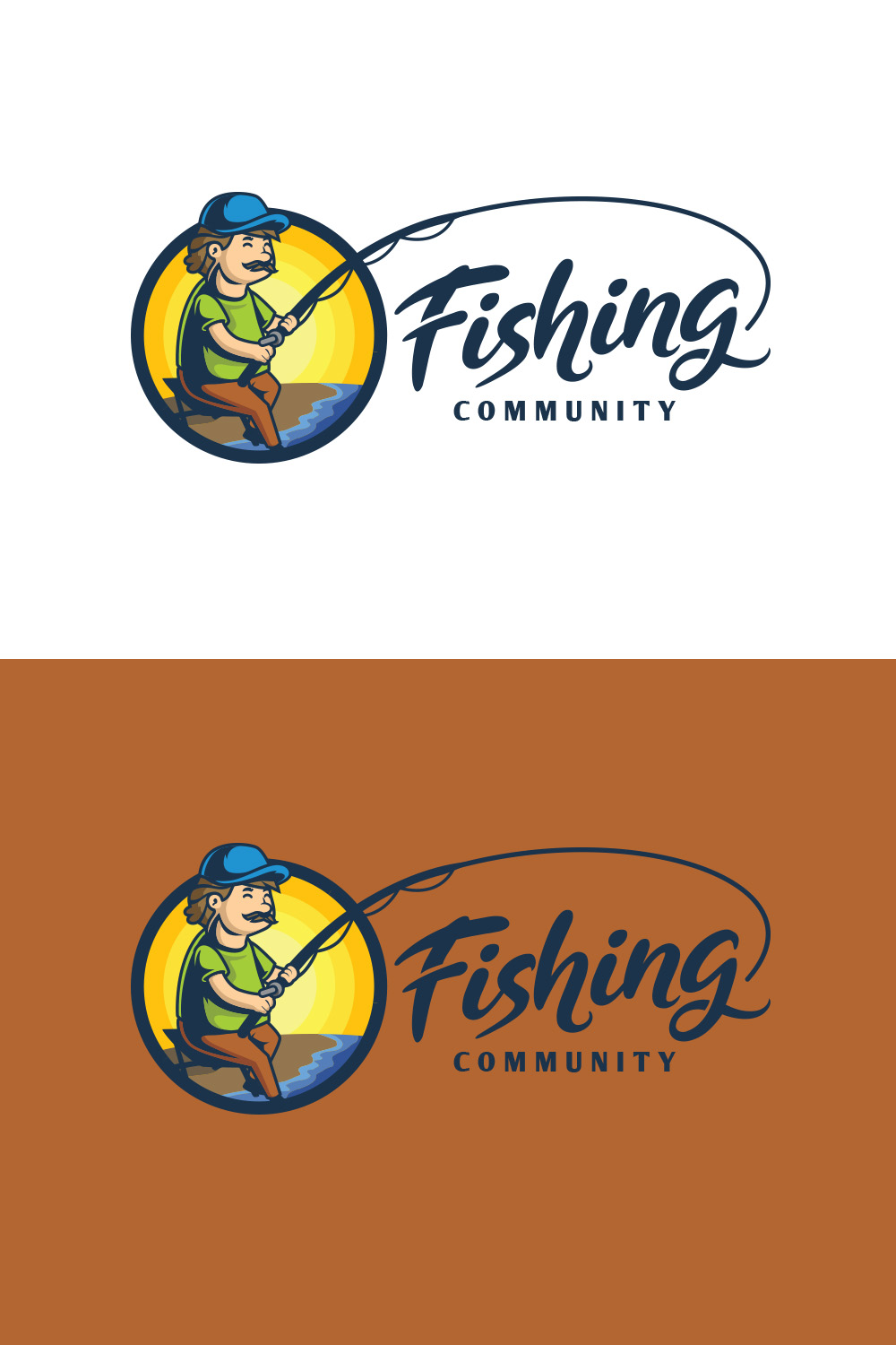 Fising Day Logo Design pinterest preview image.