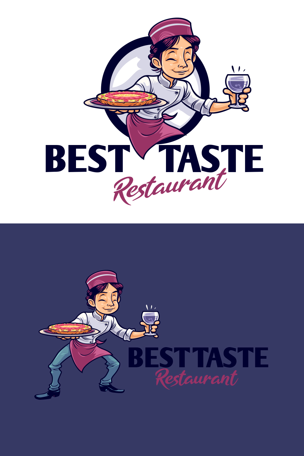 Best Taste Restaurant Logo pinterest preview image.