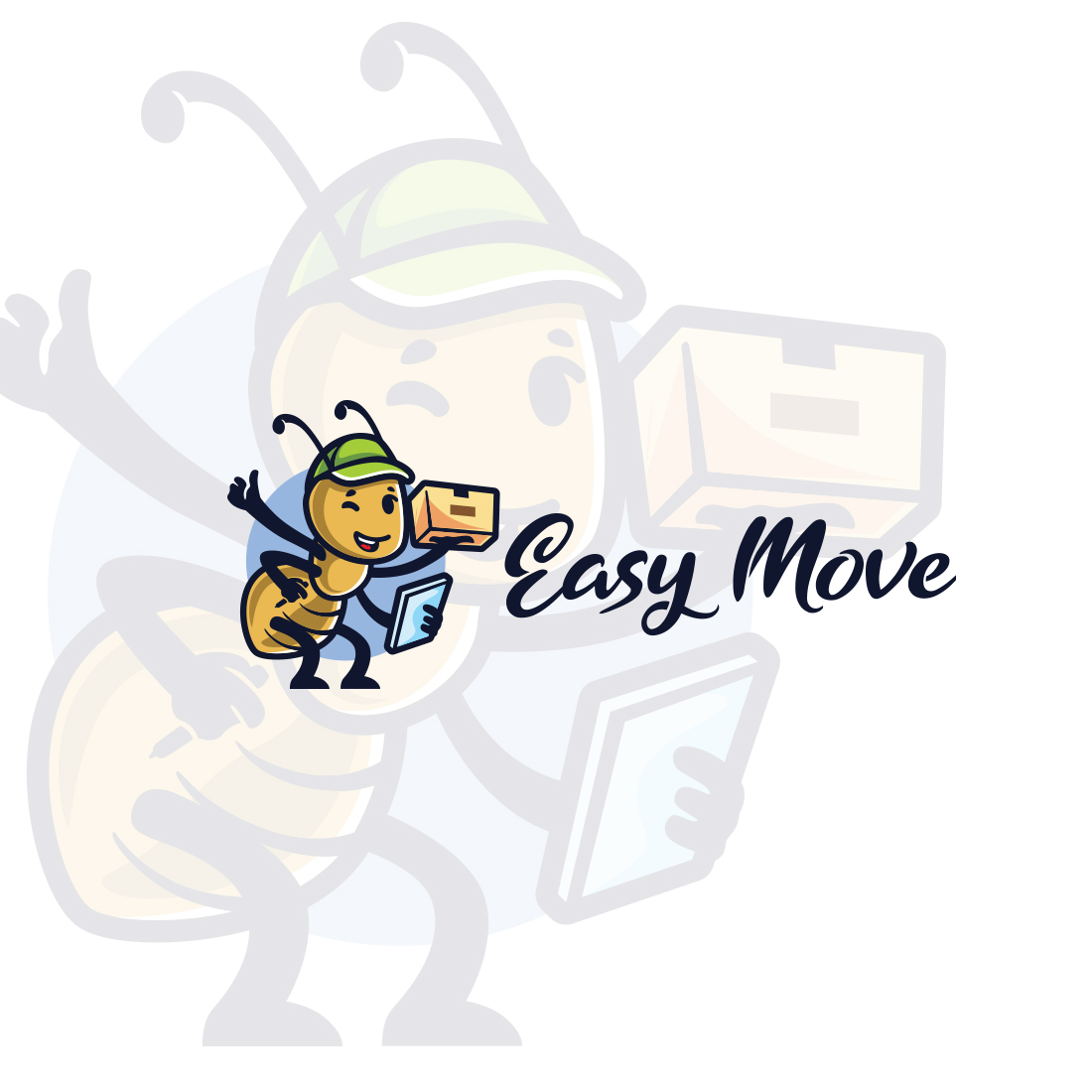 Easy Move - Ant Caracter Mascot Logo preview image.