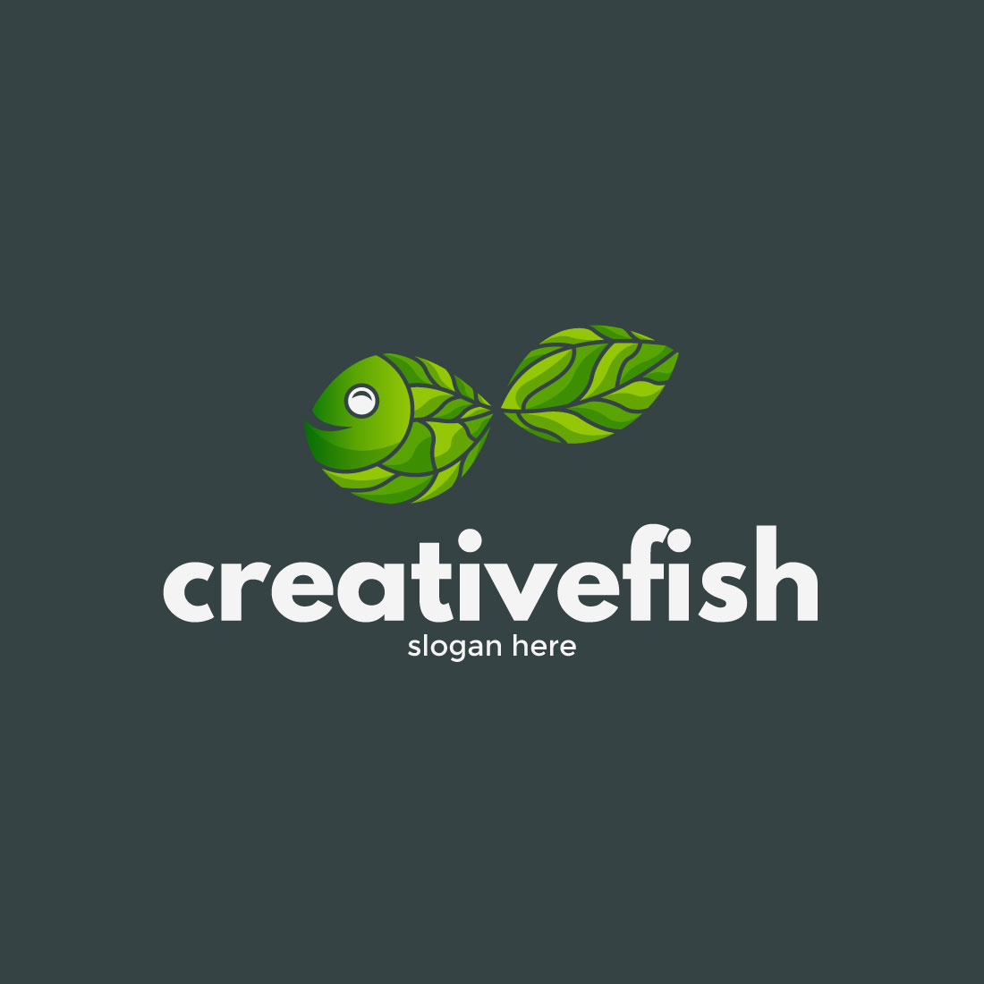 Logo for a company called creative fish.