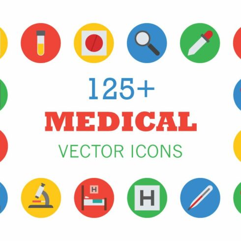 125+ Medical Vector Icons cover image.