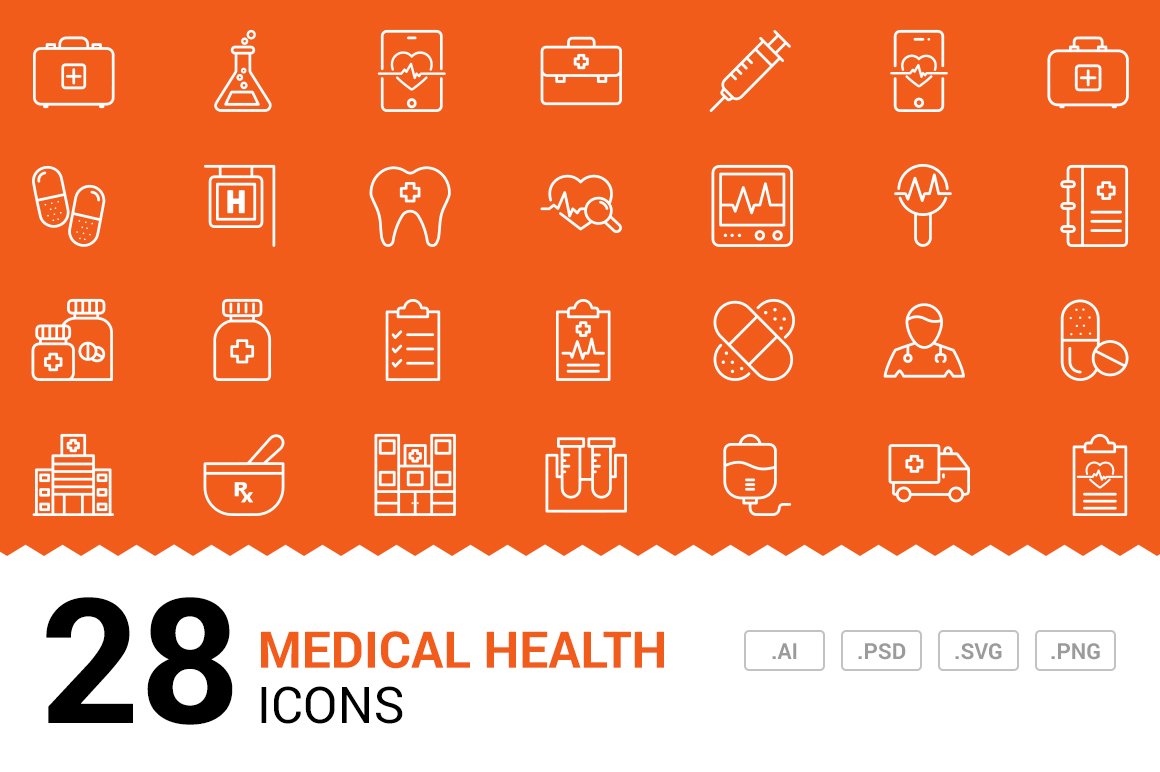 Medical / Health - Vector Line Icons cover image.