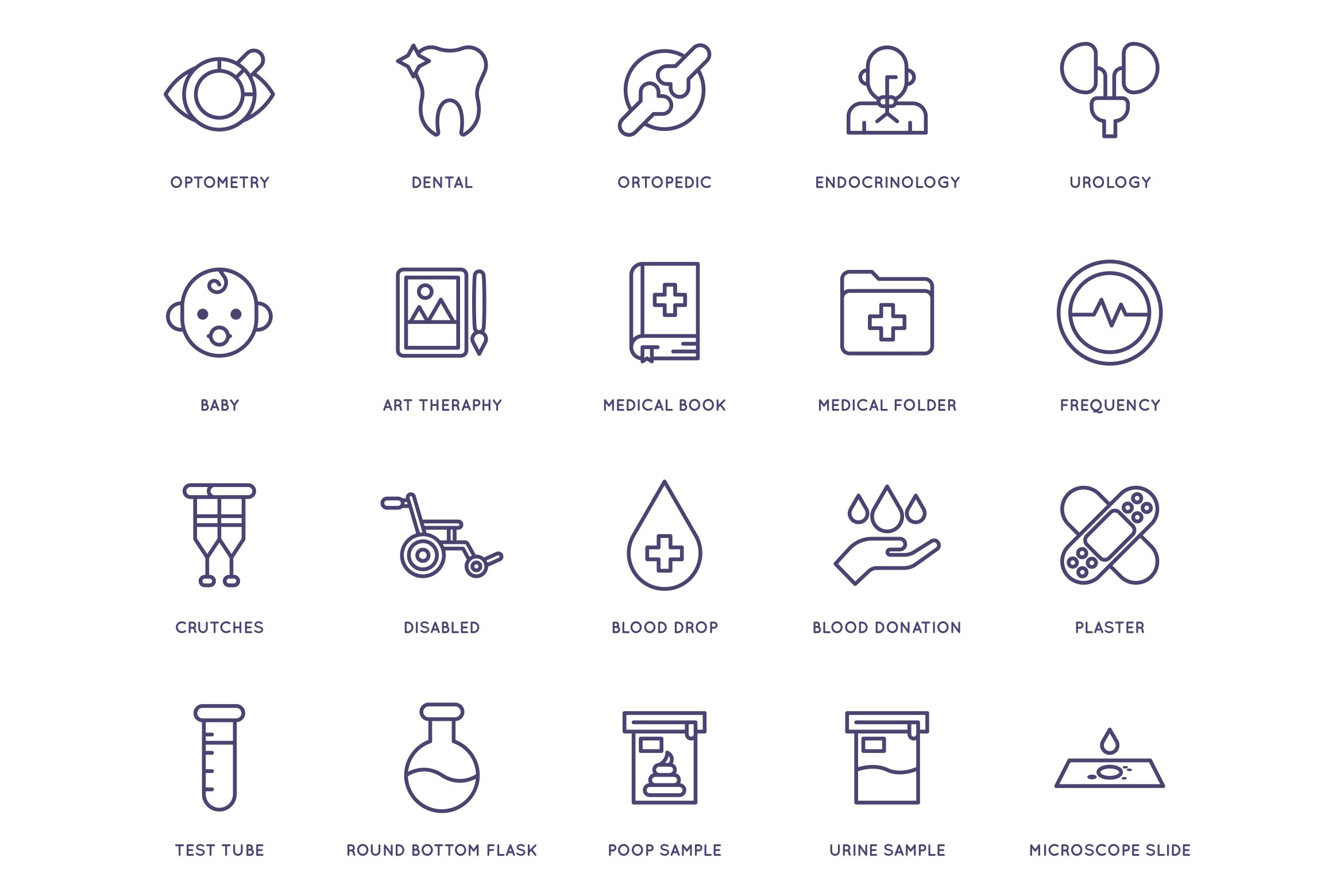 medical and healthcare icons line cm 3 683