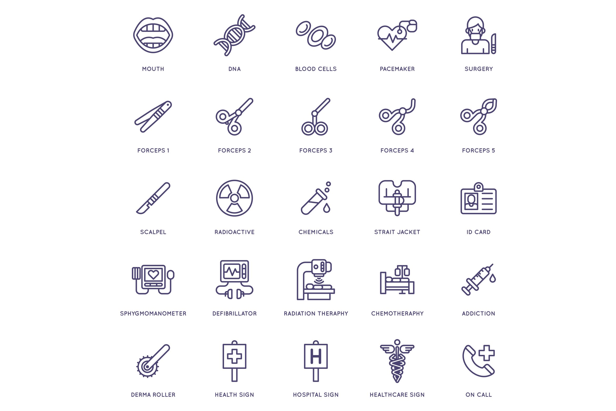medical and healthcare icons line cm 5 306