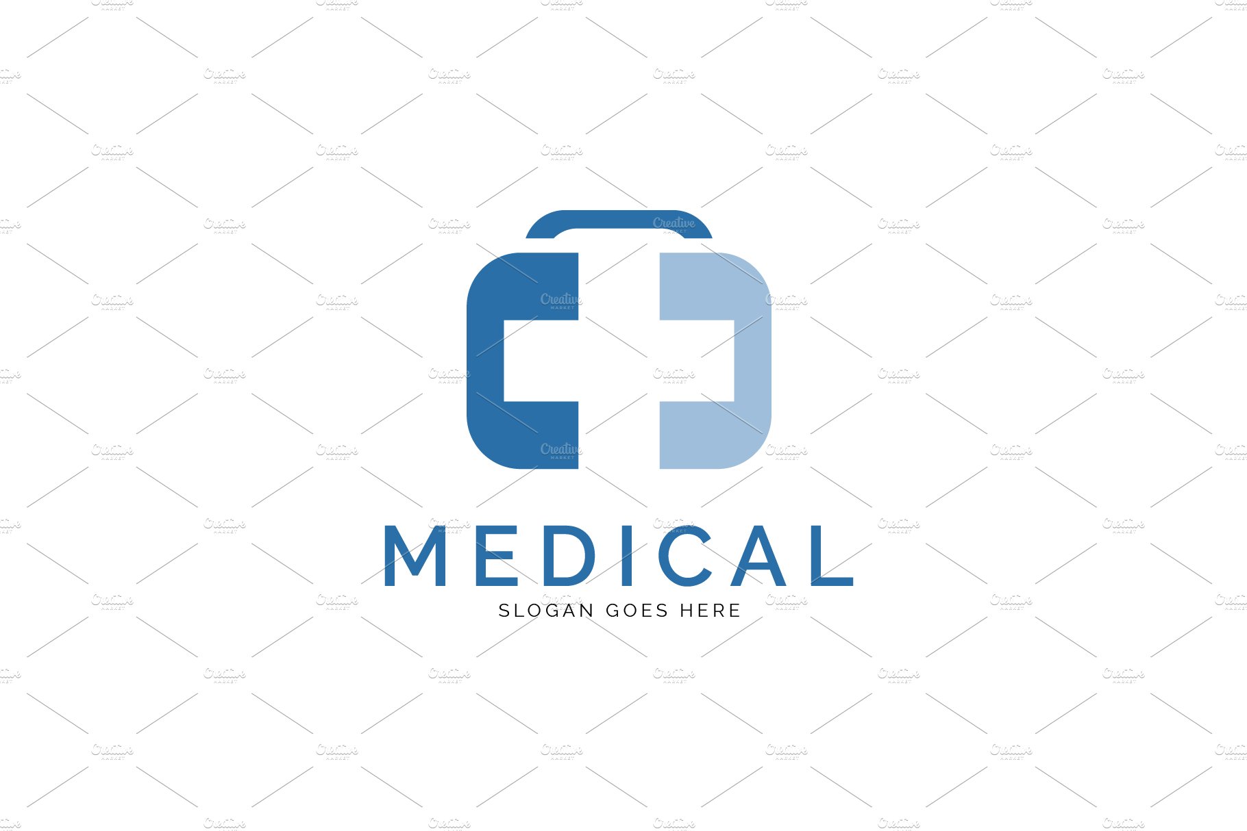 Medical Equipment Logo Template preview image.