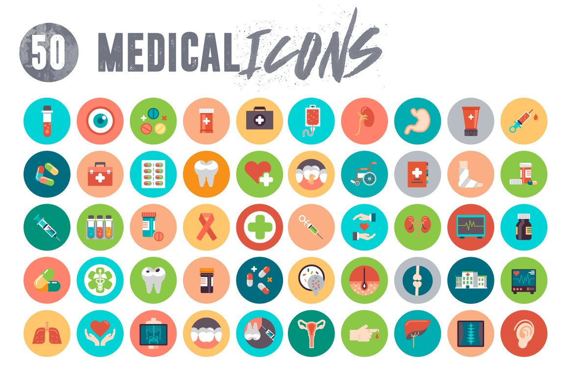 medical health flat icons 7 851