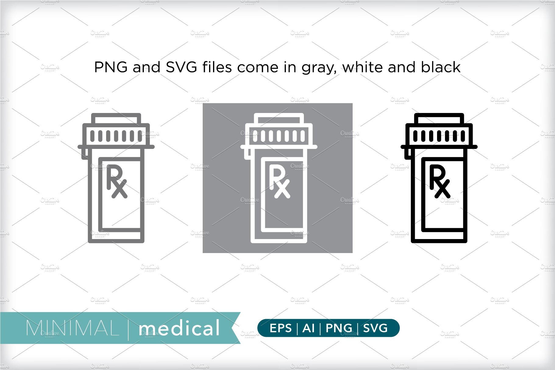 Minimal medical icons preview image.