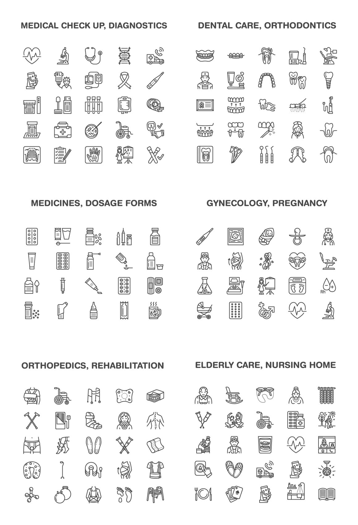 220 Medical Icons preview image.