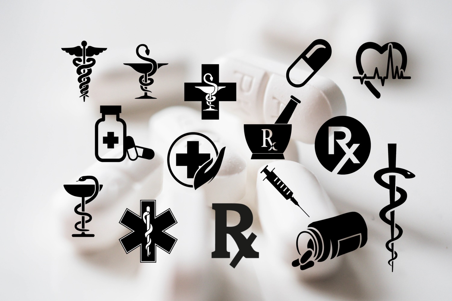 Medical Prescription SVG PNG JPG Symbols + Font, Nursing symbol, pharmacy, snake, Download Hight quality Transparent Vector Silhouette Clipart Image Instant Download pinterest preview image.