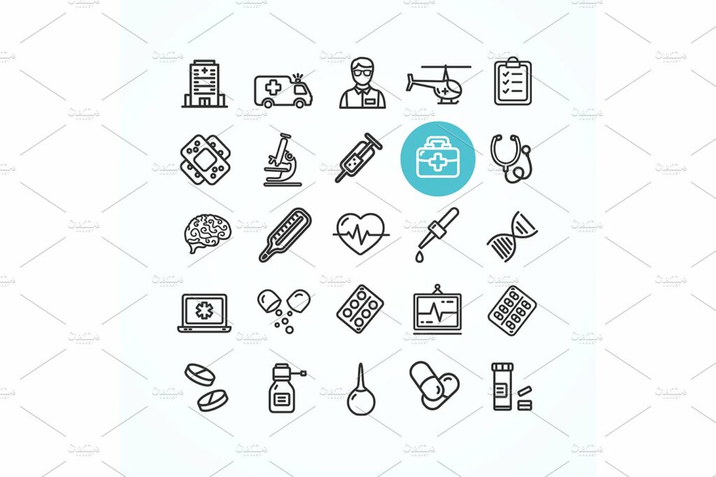 Medicine Symbols and Signs Icons – MasterBundles