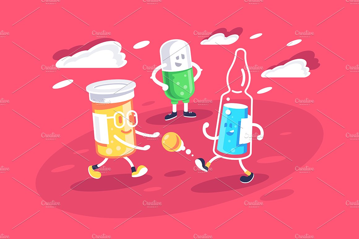 Medicines characters cover image.