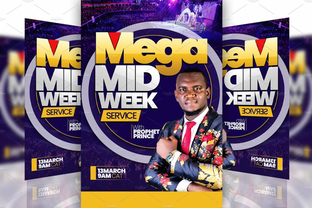 Midweek service flyer template – MasterBundles