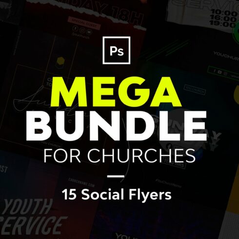 Church Social Flyers Mega Bundle cover image.
