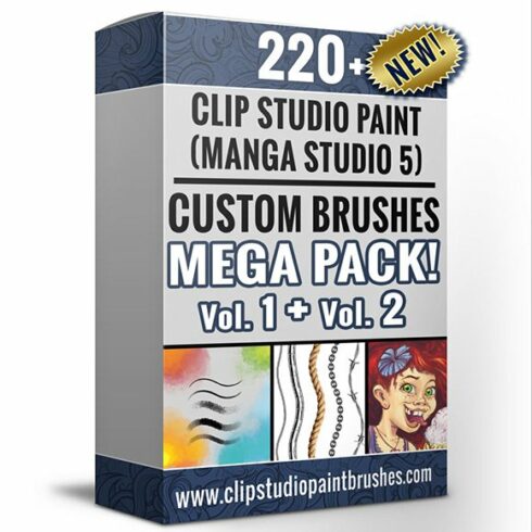 Clip Studio Paint Mega Pack Vol1 & 2 cover image.