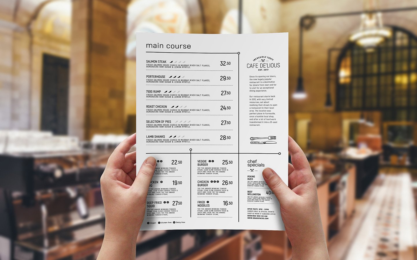 Simple Menu Template preview image.