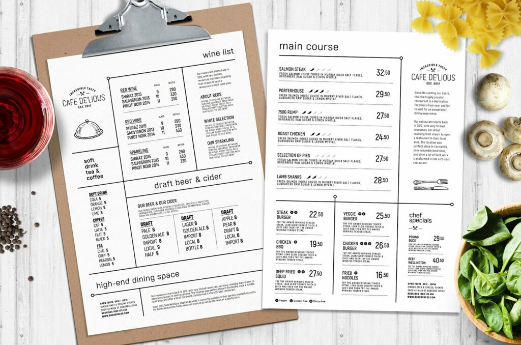 Simple Menu Template – MasterBundles