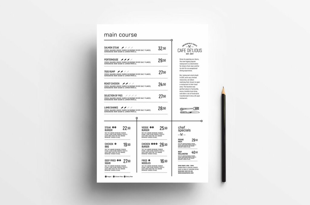 Simple Menu Template – MasterBundles