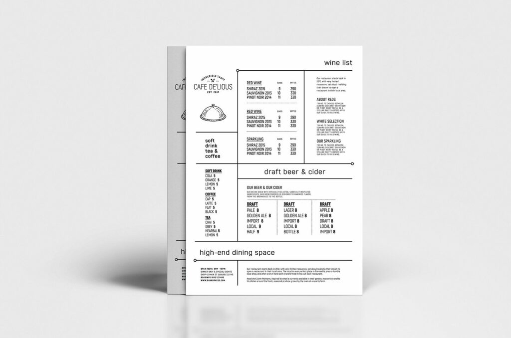 Simple Menu Template – MasterBundles