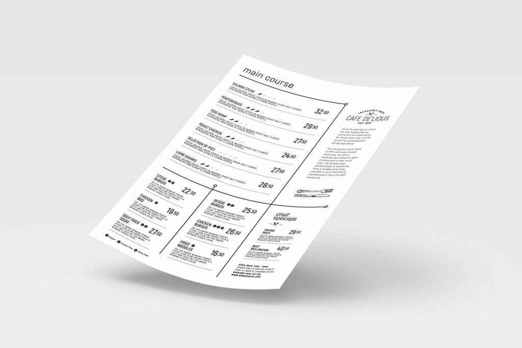 Simple Menu Template – MasterBundles