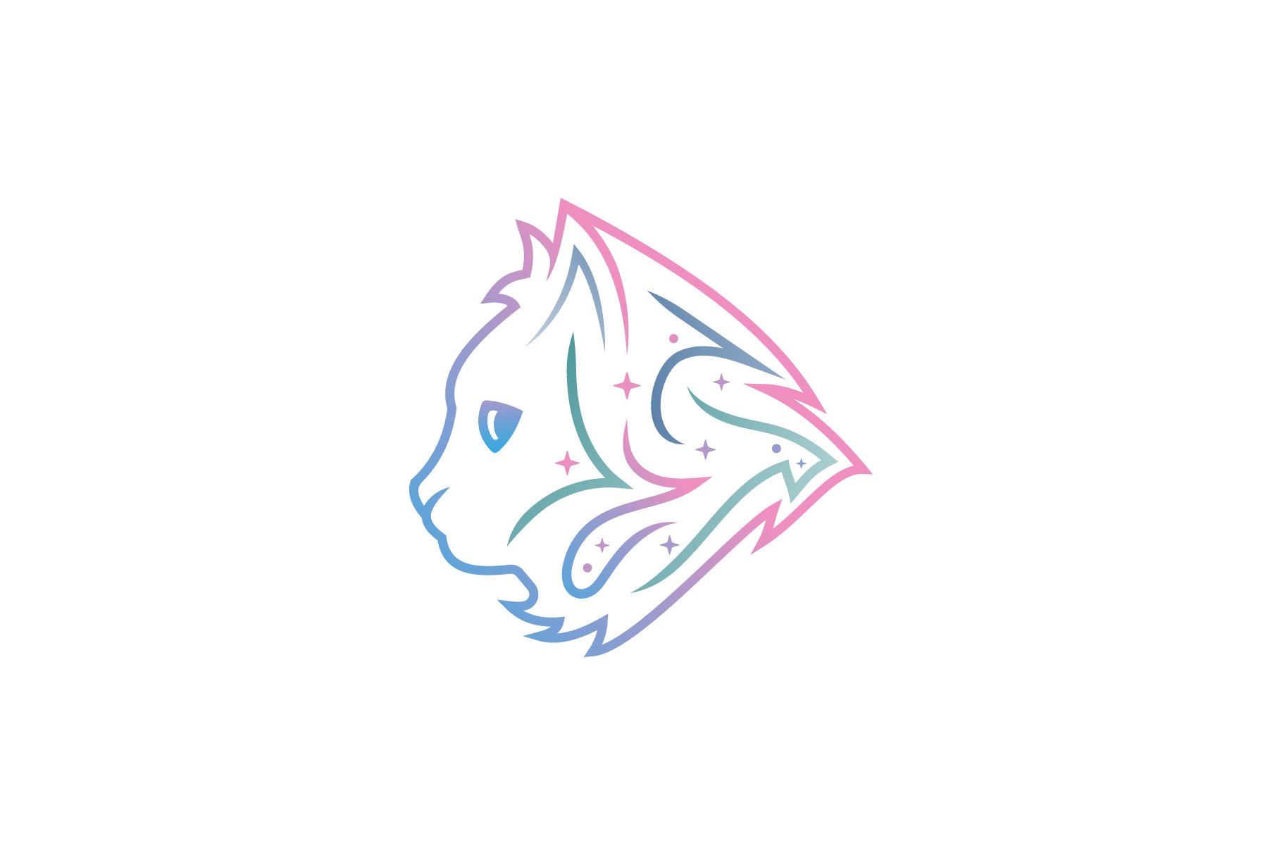 Cat Logo Template preview image.