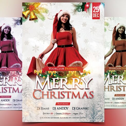 Merry Christmas - PSD Flyer Template cover image.