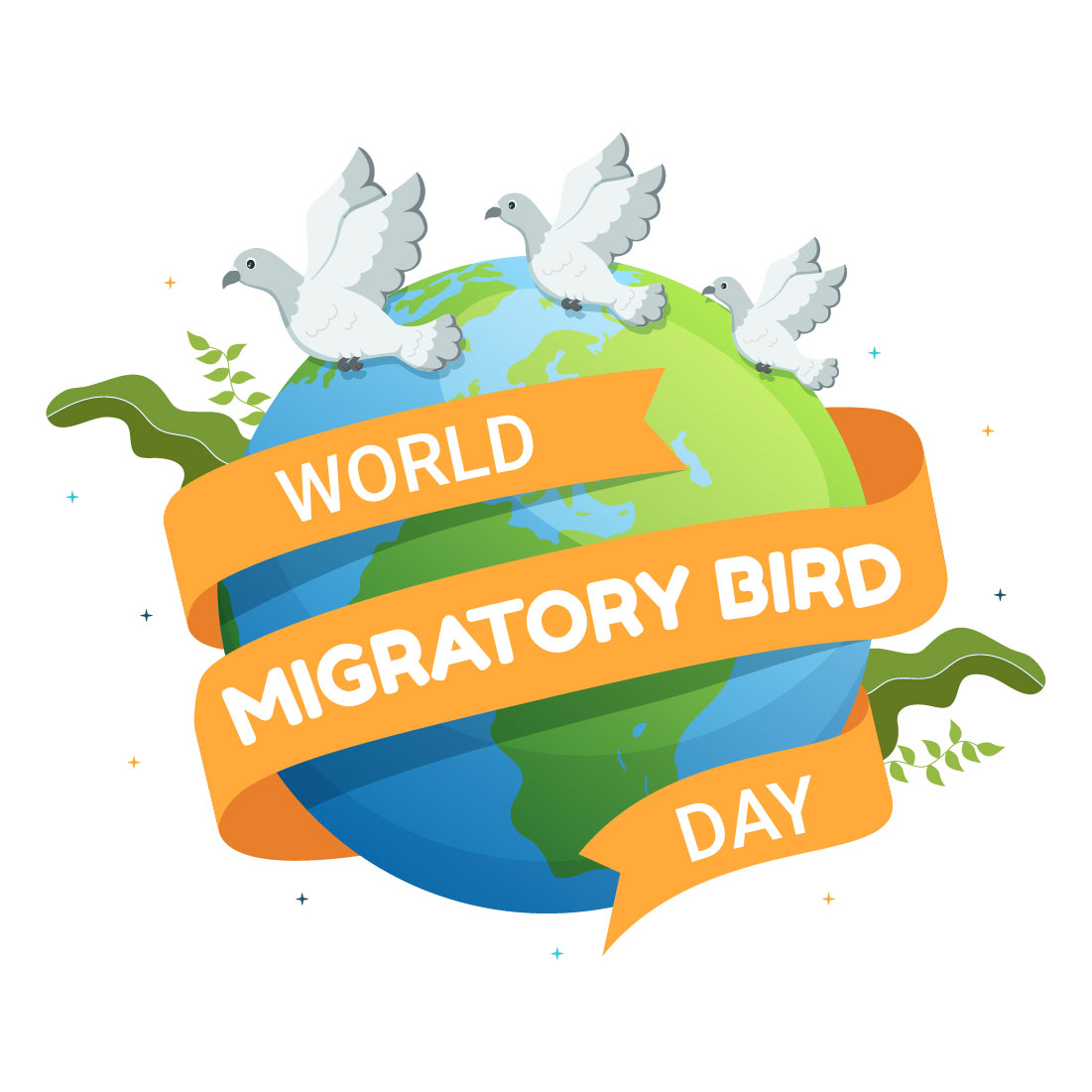 14 World Migratory Bird Day Illustration cover image.