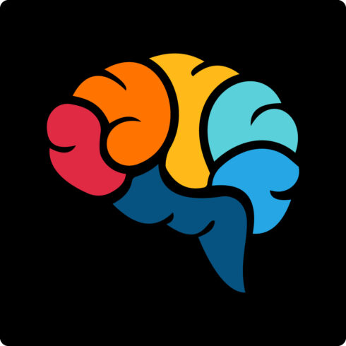 Brain and Creative mind logo design, Vector design template cover image.