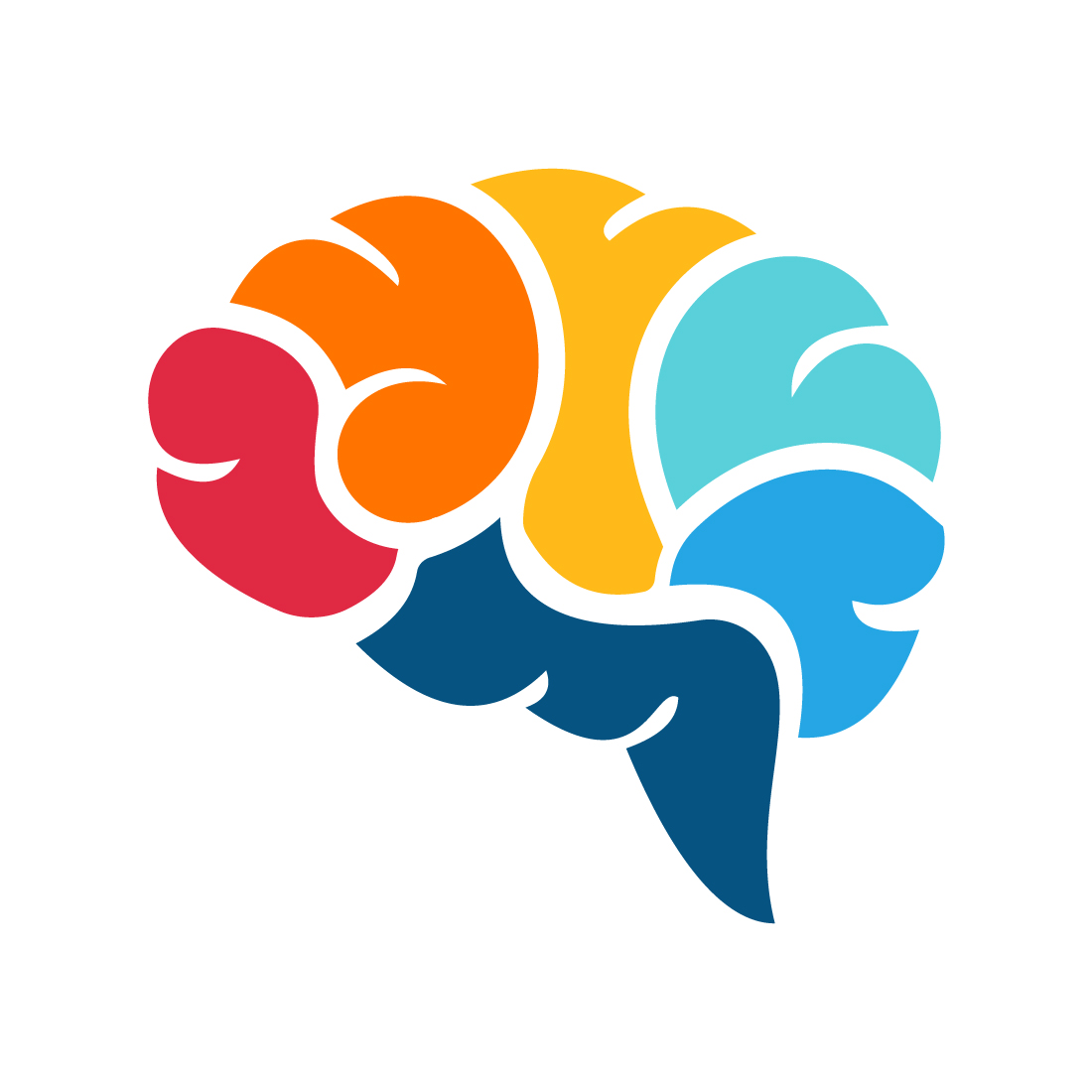 Brain and Creative mind logo design, Vector design template preview image.