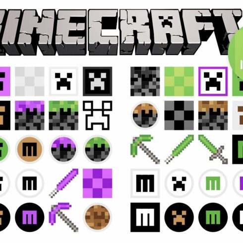 50 Minecraft Icons cover image.