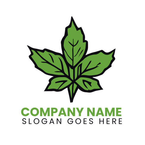 Green leaves Logo Botanical Logo Design cover image.