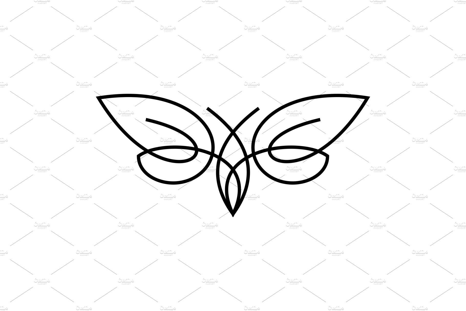 Butterfly Lineart Logo preview image.